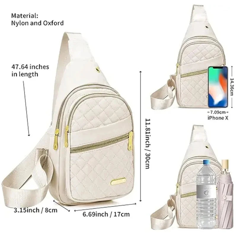 Waterproof Chest Bag for Women | Fashionable Anti-Theft Sling Backpack