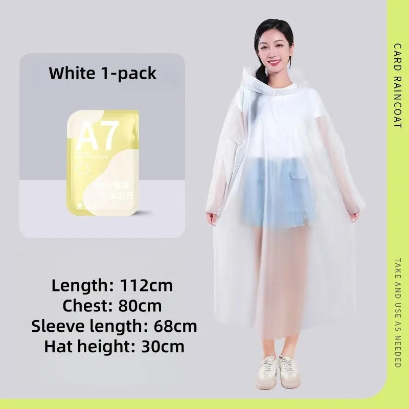 Portable Disposable Raincoat | Waterproof Travel Gear in 7 Colors