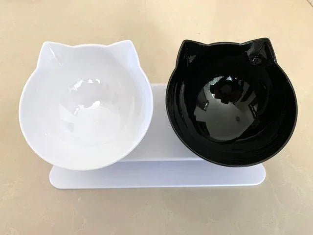 Non-Slip Double Pet Bowl with Stand | Ideal for Cats and Dogs