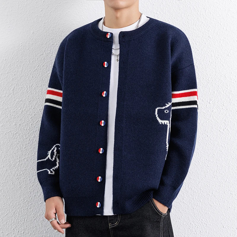 Men's Knitted Cardigan Jacket | Stylish Autumn Winter Sweater