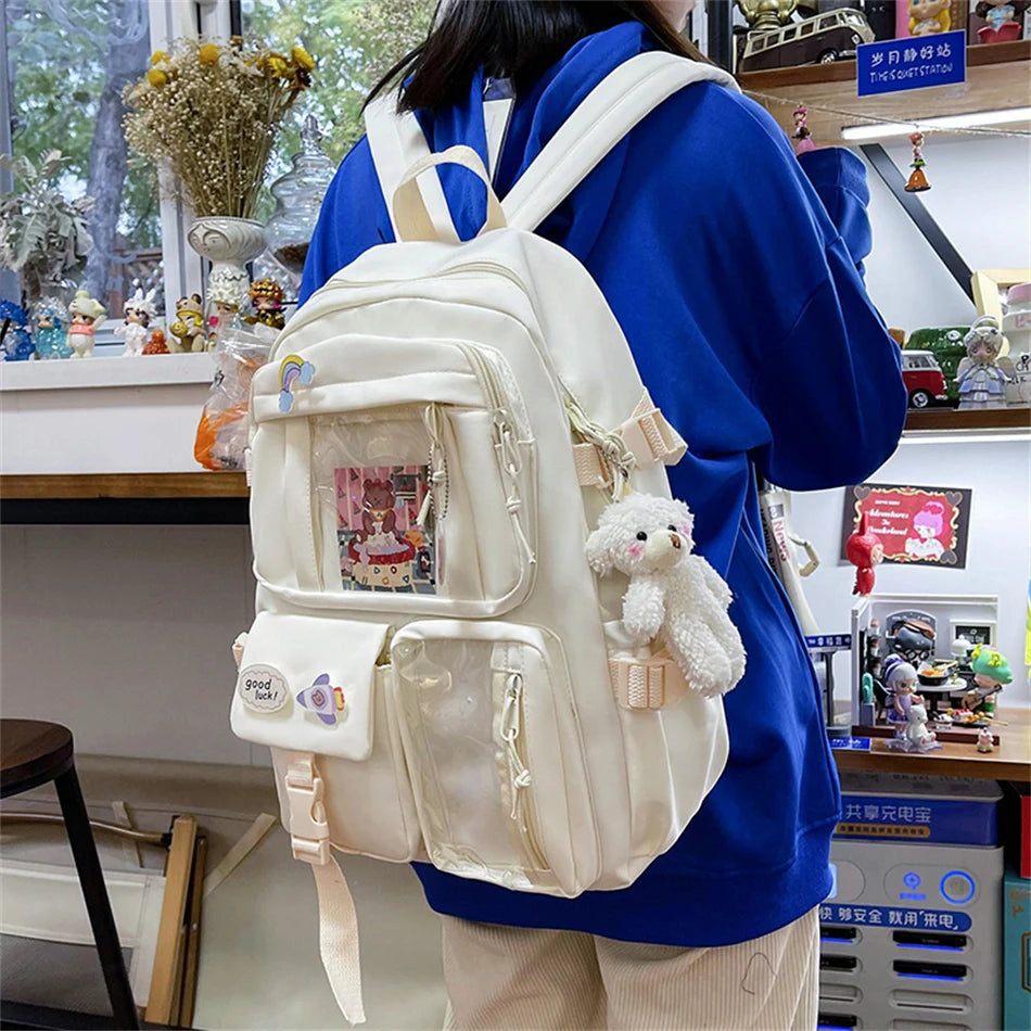 Mochila Bonita Impermeable para Mujer | Mochila Escolar con Múltiples Bolsillos