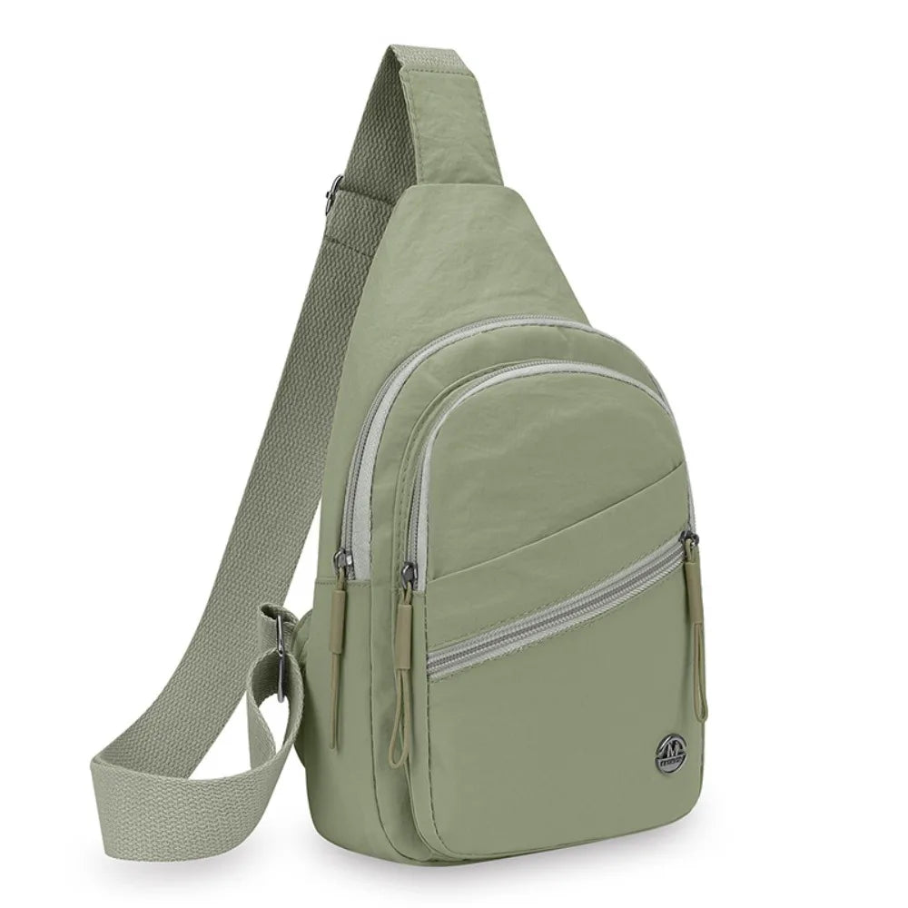 Spacious Waterproof Crossbody Bag | Lightweight Solid Color Messenger