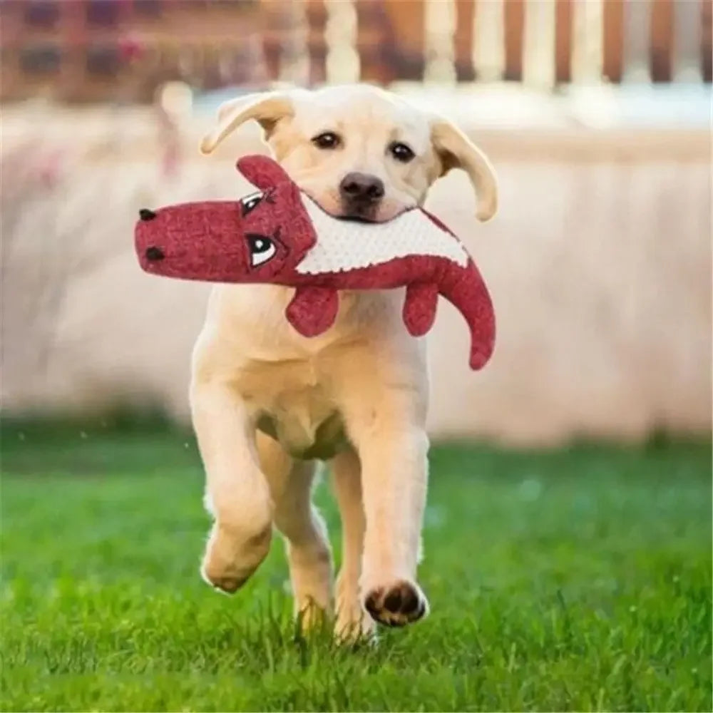 Interactive Plush Crocodile Dog Toy | Tough Chew & Squeaky Fun