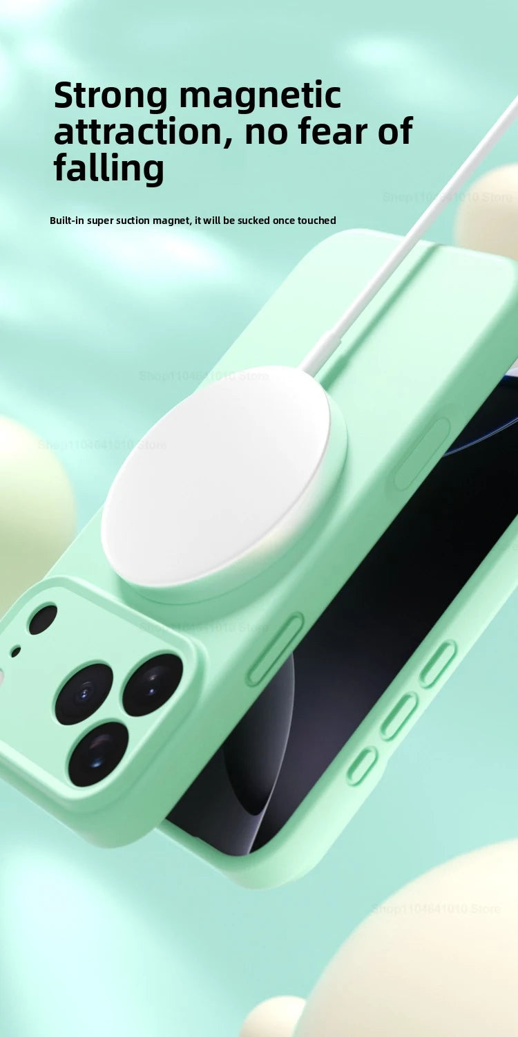 Silicone Magnetic Phone Case for iPhone | Shockproof & Sleek