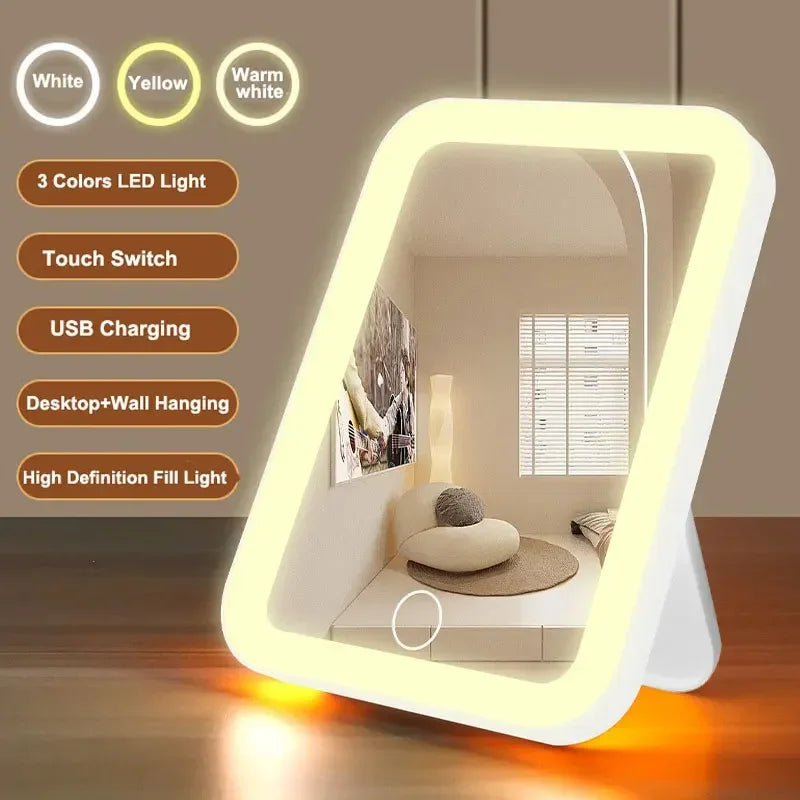 LED Smart Desktop Makeup Mirror with Fill Light for Perfect Beauty