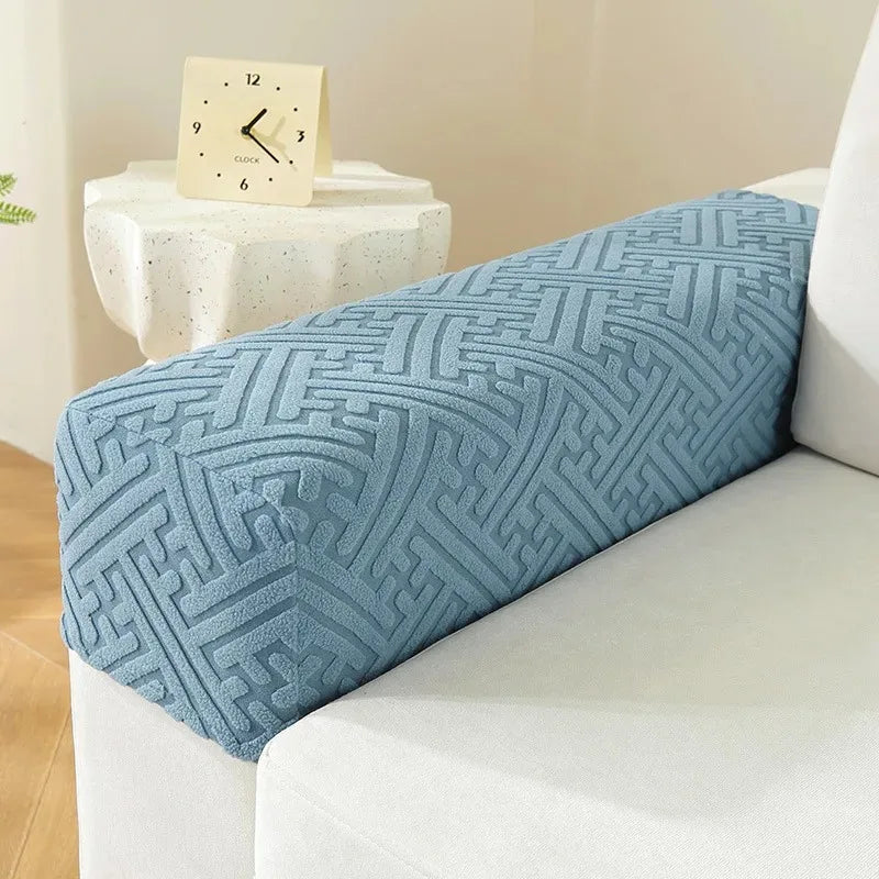Stretchy Jacquard Armrest Covers | Stylish Sofa & Chair Protectors