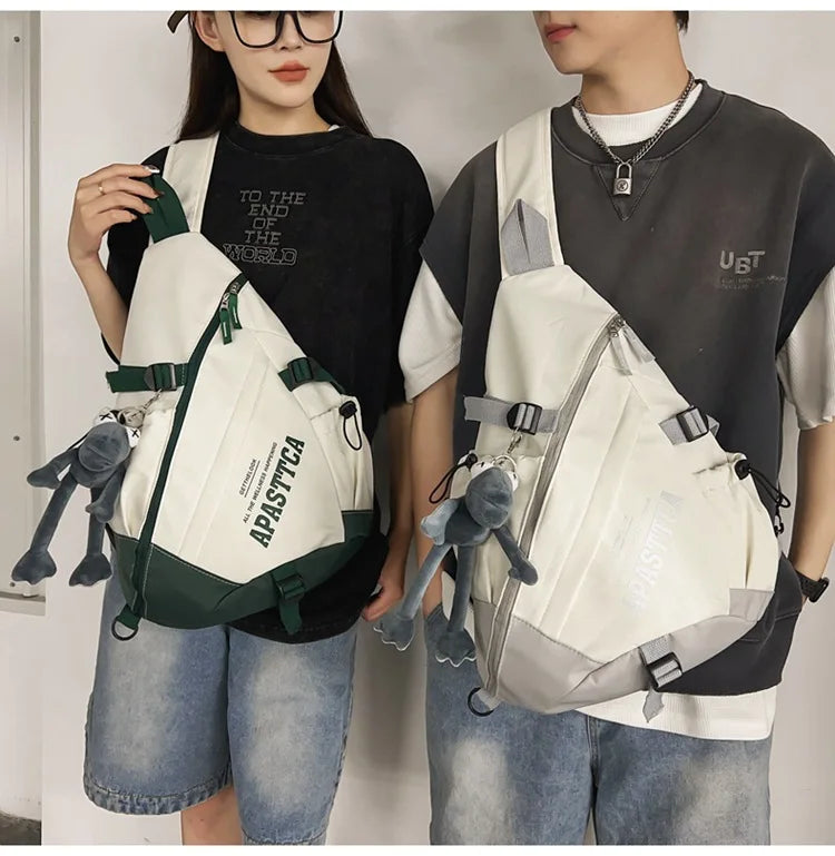 Outdoor Motorcycle Sport Travel Crossbody Bag Tactical Multifunction Waterproof Single Shoulder Backpack Unisex Casual Chest Bag
