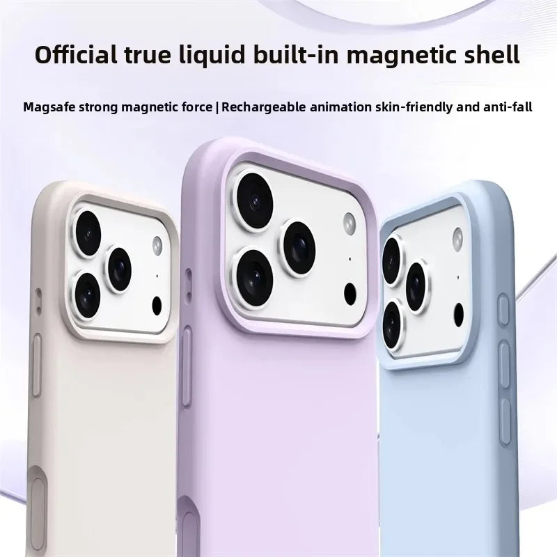 Magnetic Phone Case for iPhone Pro Max | Liquid Silicone Bumper