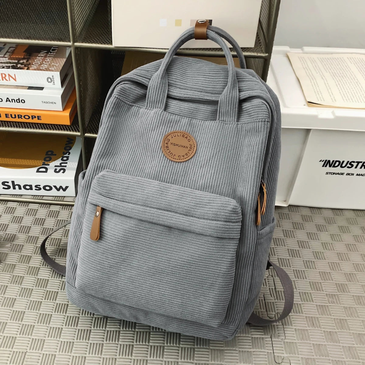 Mochila Elegante de Terciopelo para Estudiantes | Funcional y Chic