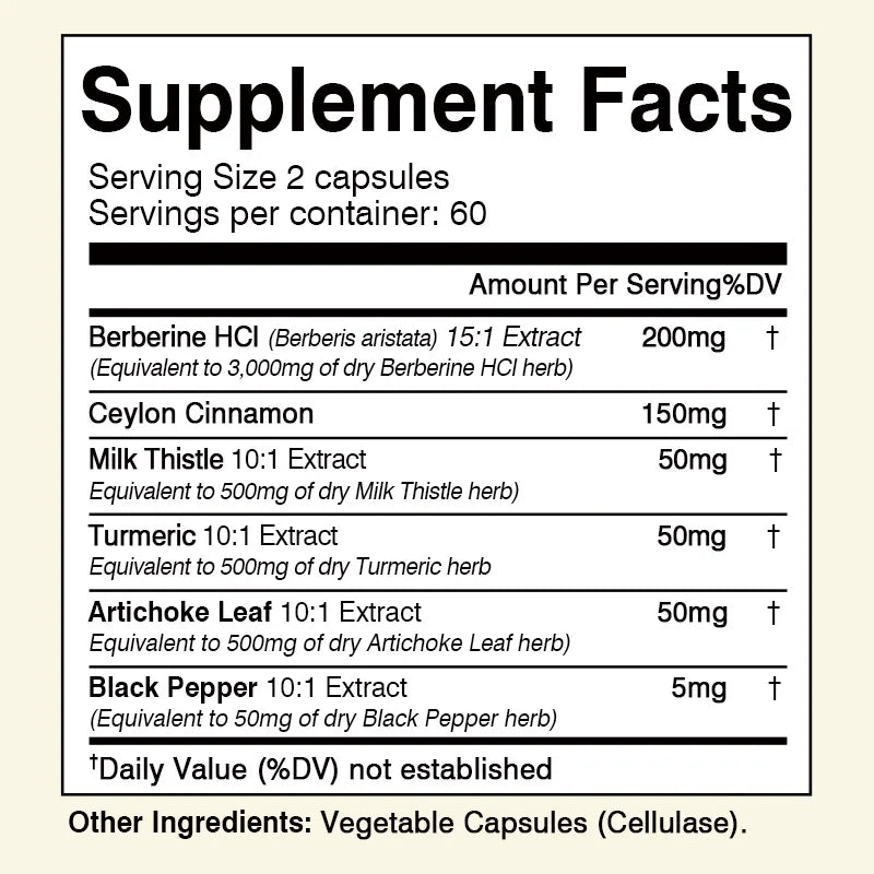 Natural Berberine Capsules for Weight Loss & Heart Health