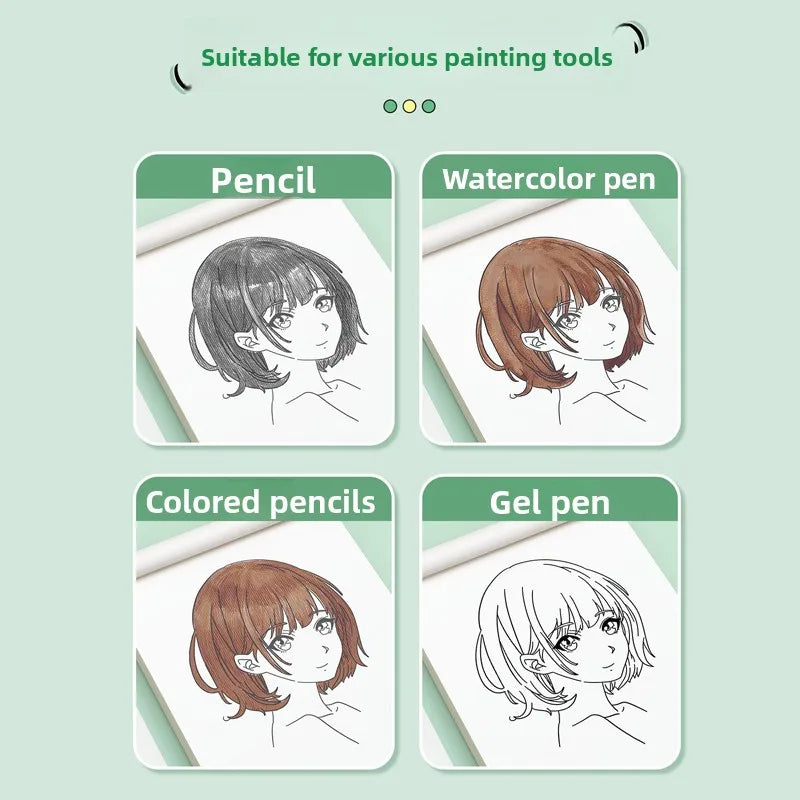 72-Page Stick Figure Sketchbook | Creative Coloring Notebook