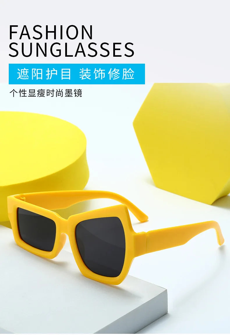 Polygon Vintage Square Sunglasses for Women & Men | Stylish Eyewear