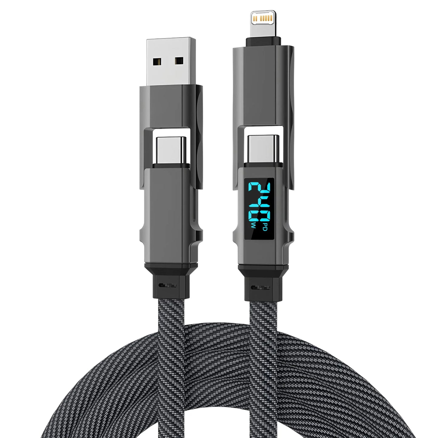 4 In 1 Fast Charging Multi Port USB Cable | Universal Charger Cord