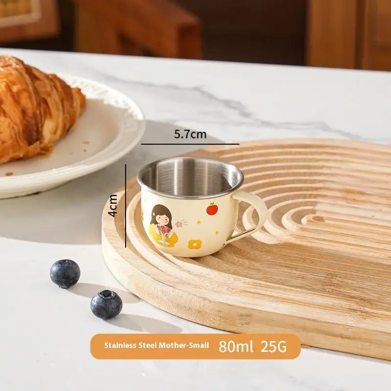 Cute Stainless Steel Water Cup for Kids | Anti-Scald Mug