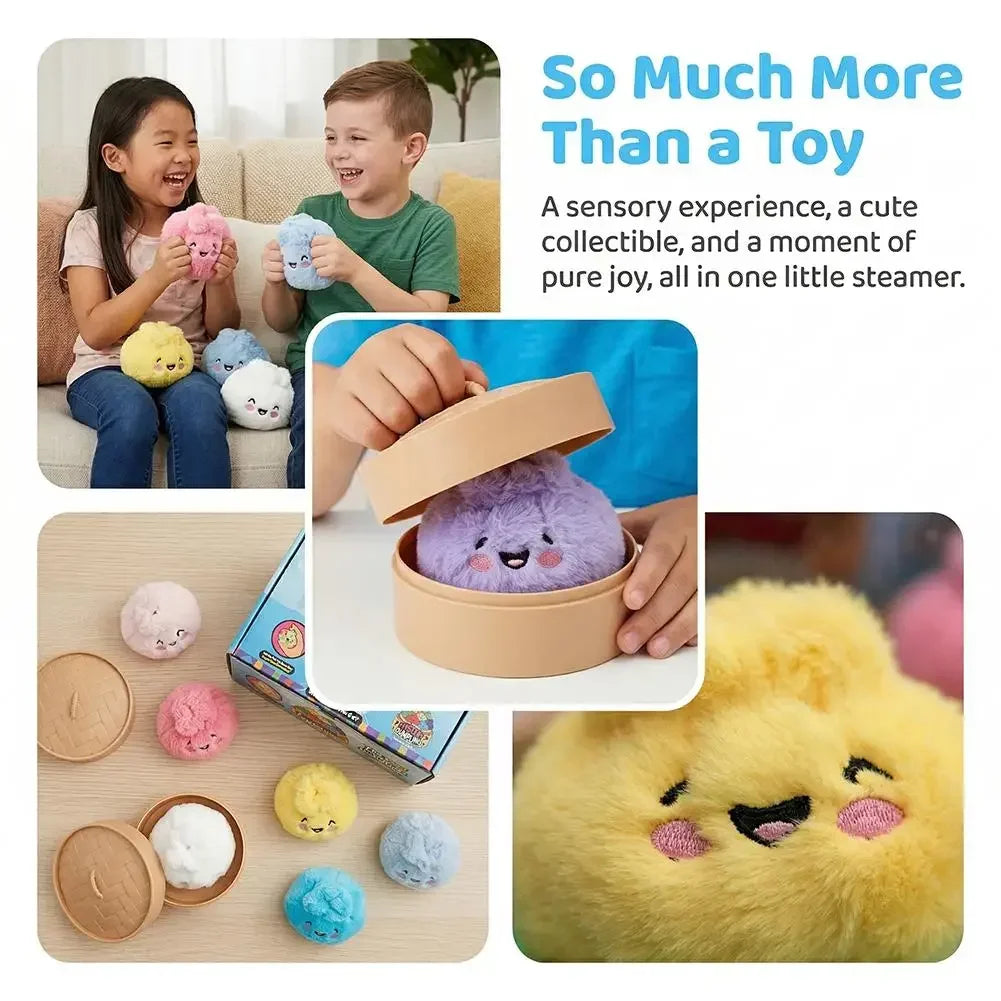 Stress-relieving Dumpling Series Blind Box Cute Fluffy Dumpling Stuffed Toy, Random Color Soft Plushie Collectible Surprise Gift