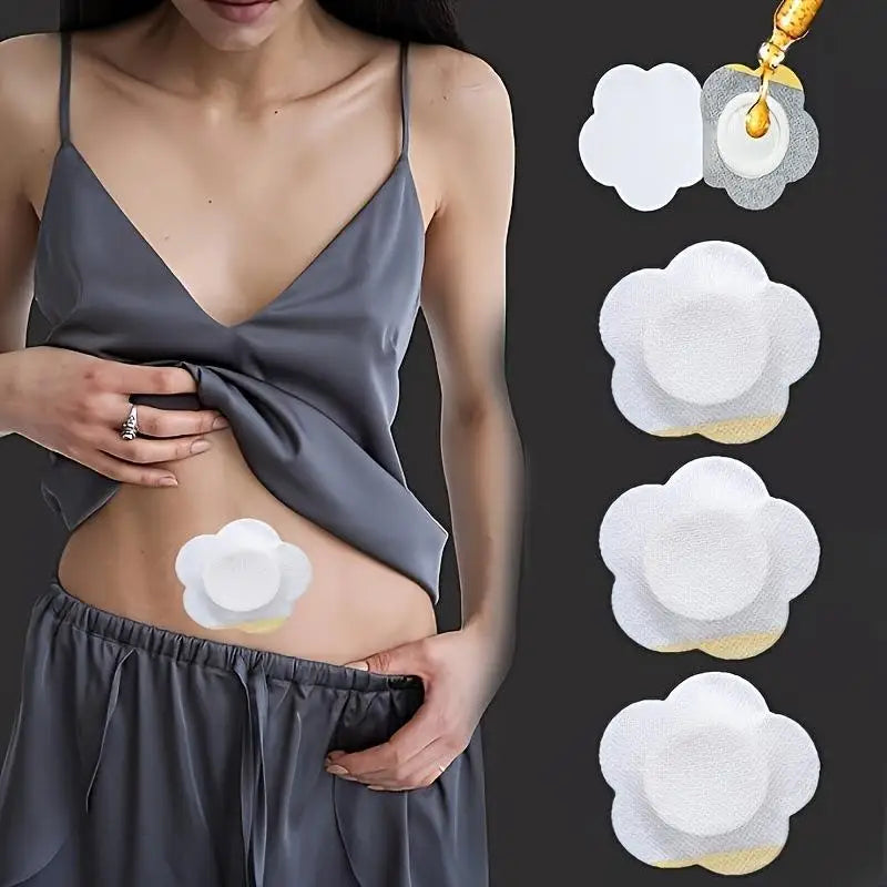 50pcs Disposable Castor Oil Pack Stickers | Hypoallergenic Belly Button Protectors