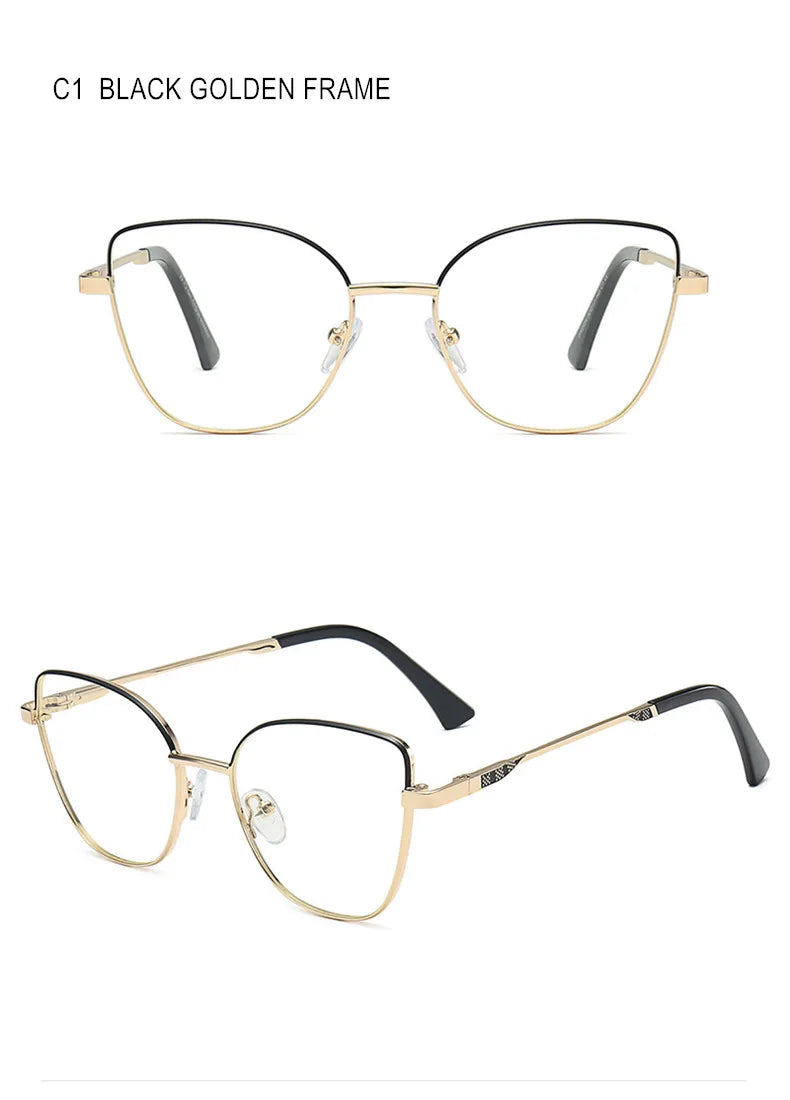 Custom Cat Eye Prescription Glasses for Myopia & Astigmatism
