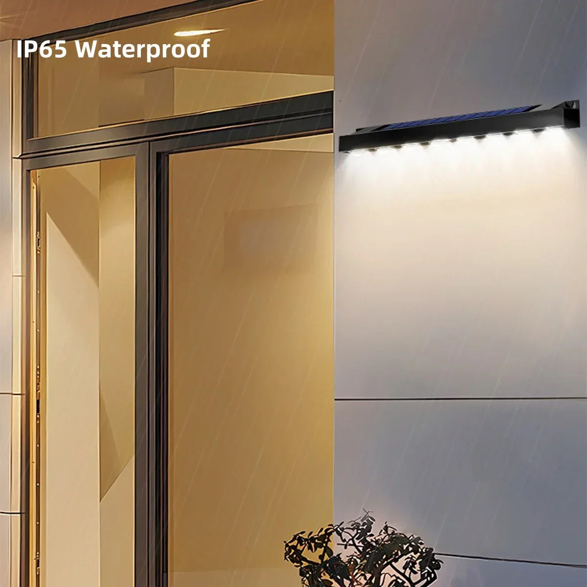 Lámpara Solar de Pared | Solución de Iluminación Exterior Impermeable para Jardín