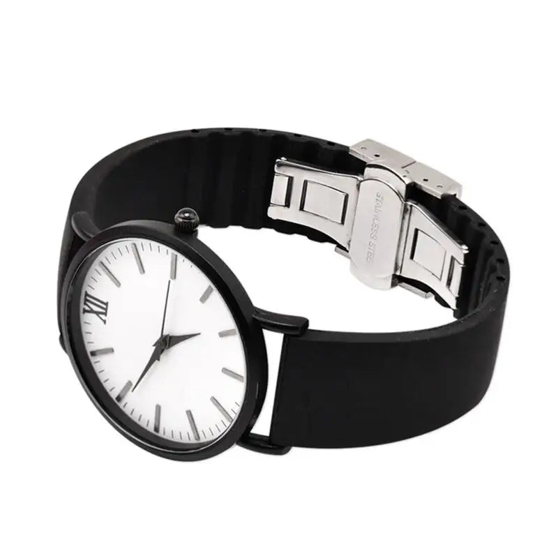 Soft Silicone Quick Release Watchband with Butterfly Buckle