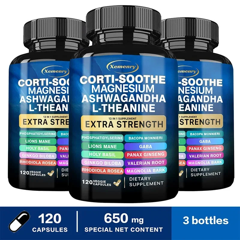 Natural Cortisol Support with Magnesium & Ashwagandha | Relaxation Aid