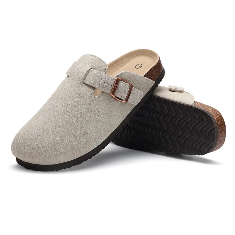 Comfortable Arch Support Suede Clogs for Home and Outdoor