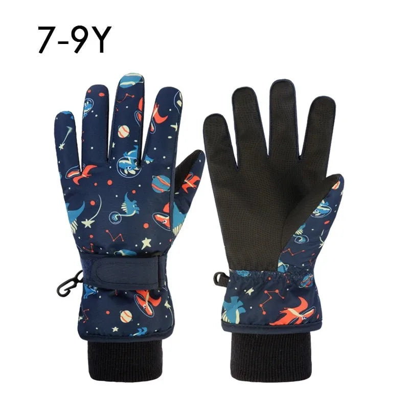 Waterproof Kids Winter Gloves for Skiing, Snowboarding & Cycling