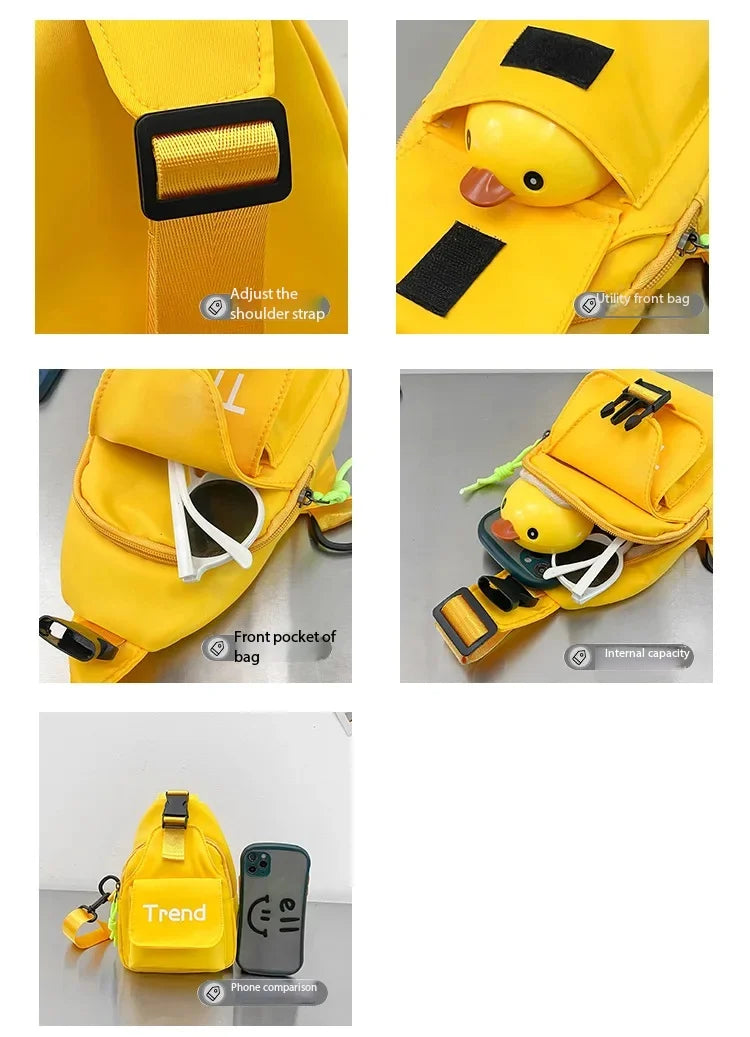 Cute Solid Color Children's Shoulder Bag | Stylish Kids Fanny Pack
