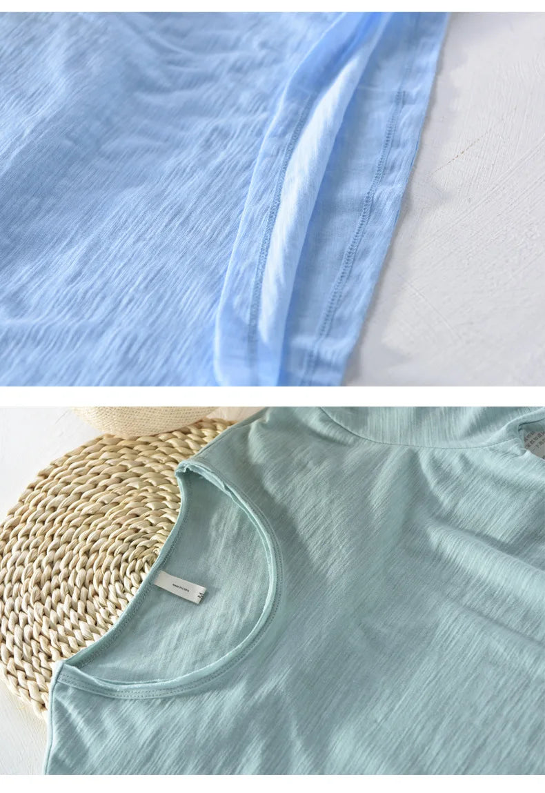 Men's Retro Raw Edge T-Shirt | Lightweight & Breathable Casual Top