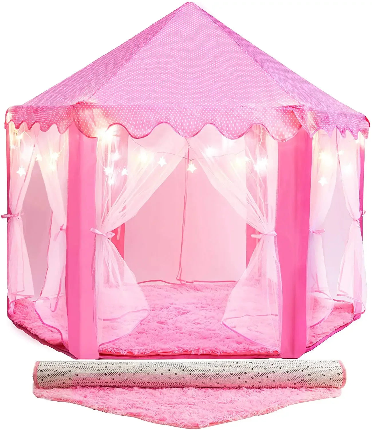Portable Kids Toy Tipi Tent | Charming Pink Playhouse for Girls