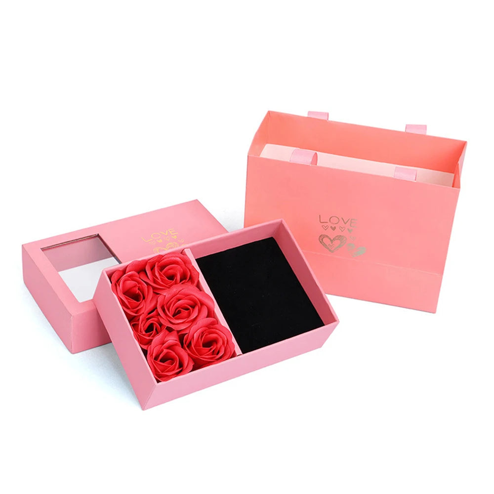Immortal Flower Jewelry Box for Rings, Necklaces & Earrings