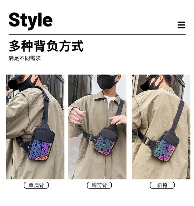 Stylish Crossbody Small Bag | Fashionable Rhombus Grid Design