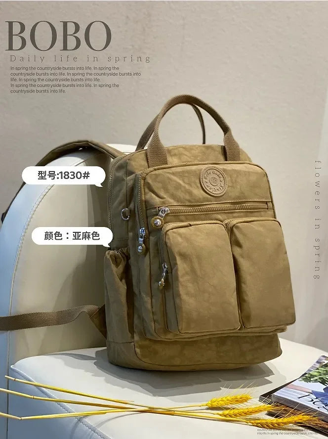 Stylish Multi-Pocket Waterproof Backpack for Women | Travel & School