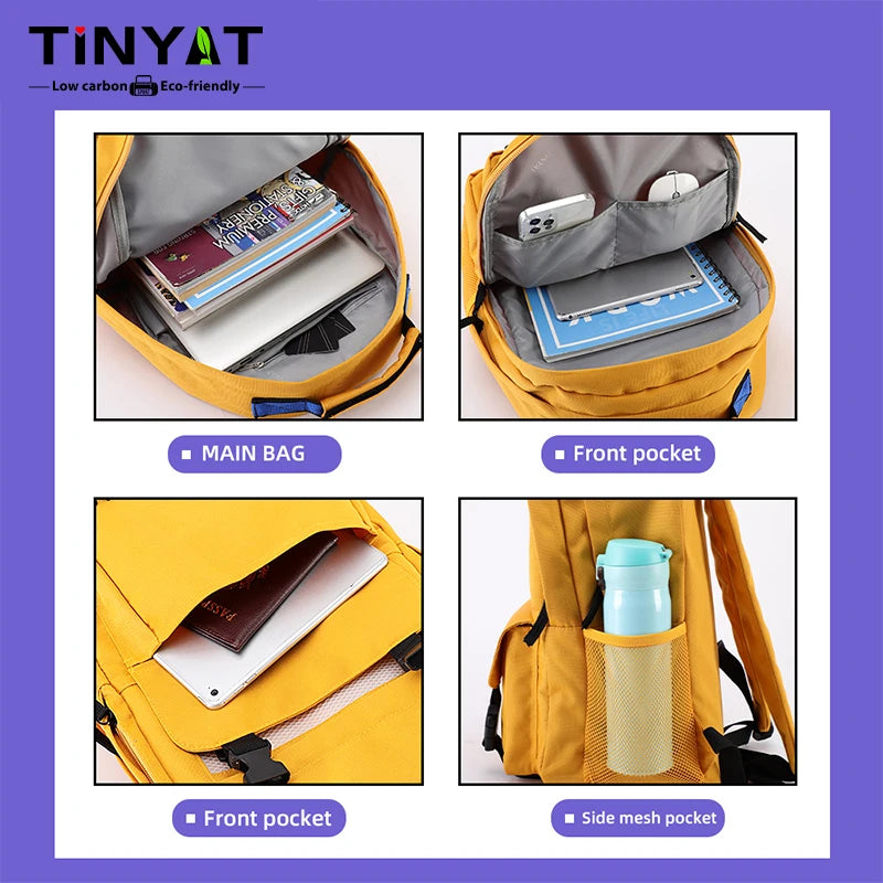 Durable Multi-Color Polyester Backpack | Spacious Casual Bag
