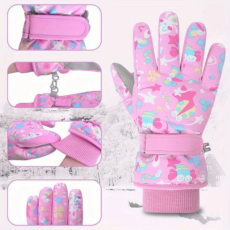 Guantes de esquí de invierno para niños | Cálidos y con diseños bonitos para los pequeños