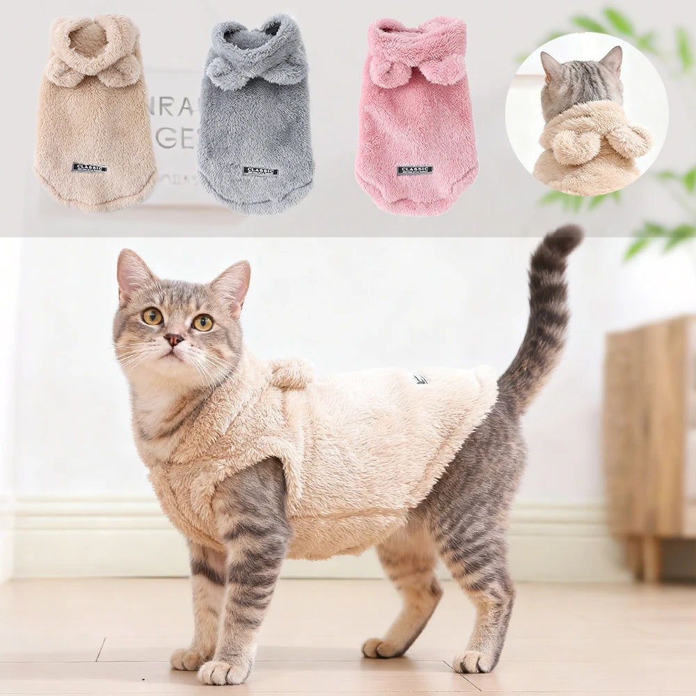 Bonito abrigo de suéter de invierno para perros y gatos pequeños