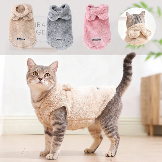 Bonito abrigo de suéter de invierno para perros y gatos pequeños