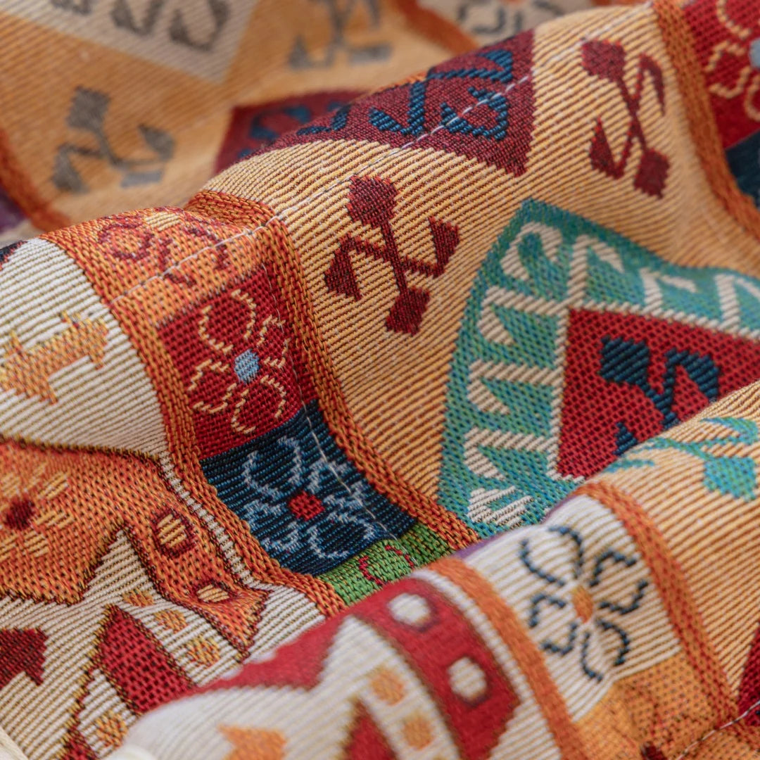 Boho Pattern Quilting Sofa Pad | Anti-Slip Multi-Use Cover