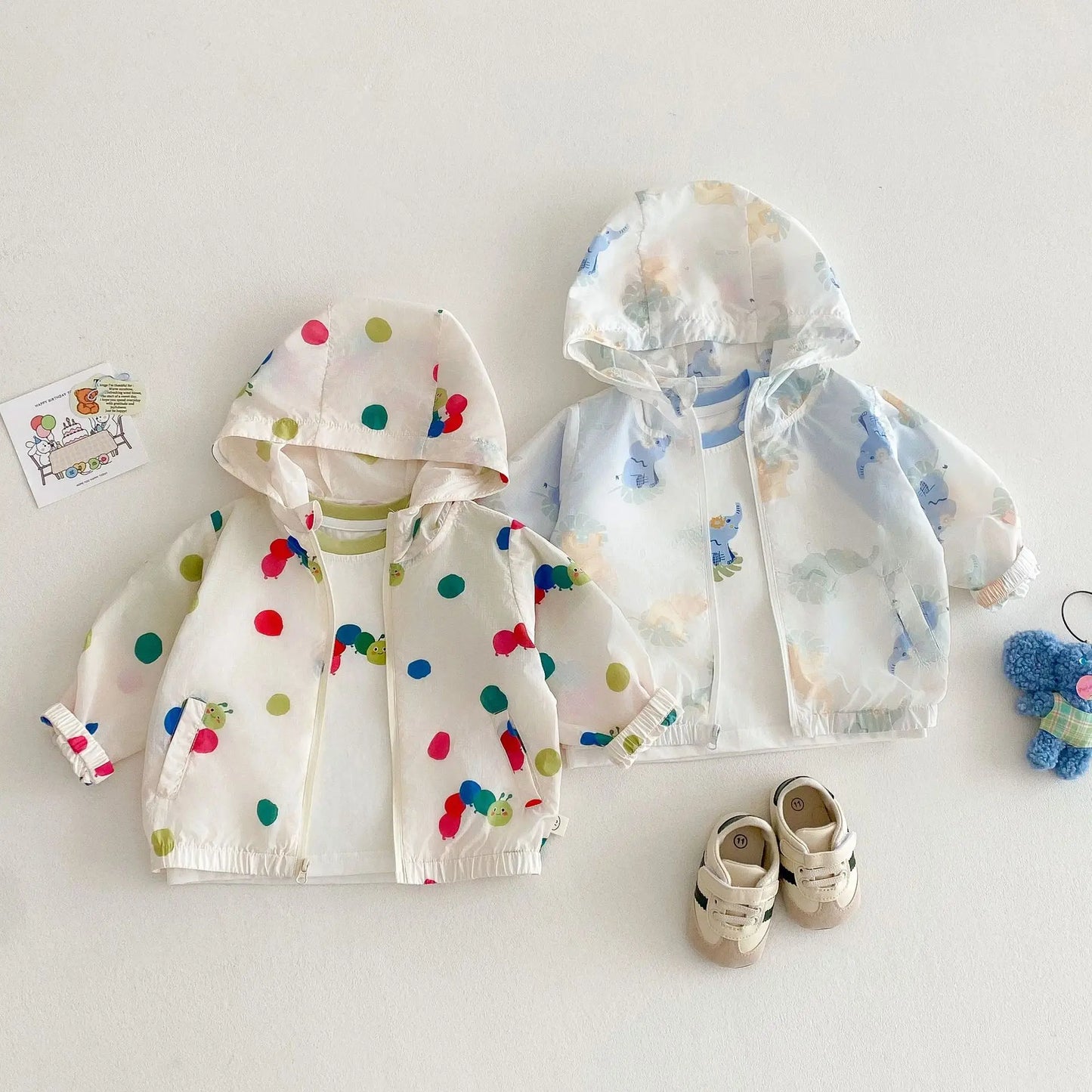 Girls Hooded Cartoon Jacket | Stylish Summer Outfit for Kids