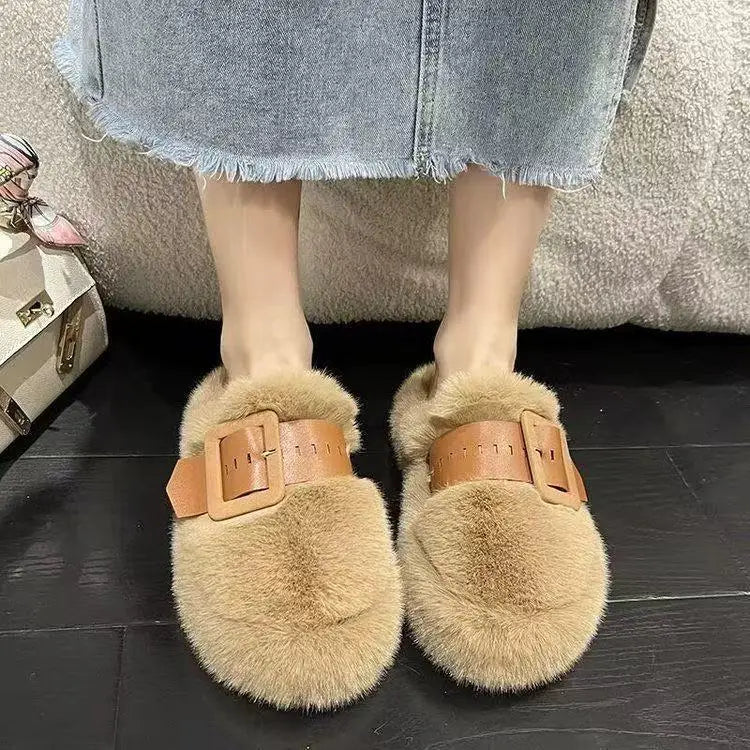 Cozy Women's Plush Winter Slippers | Anti-Slip Comfort Shoes