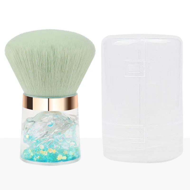 Portable Pink Blush and Nail Dust Brush | Essential Beauty Tool