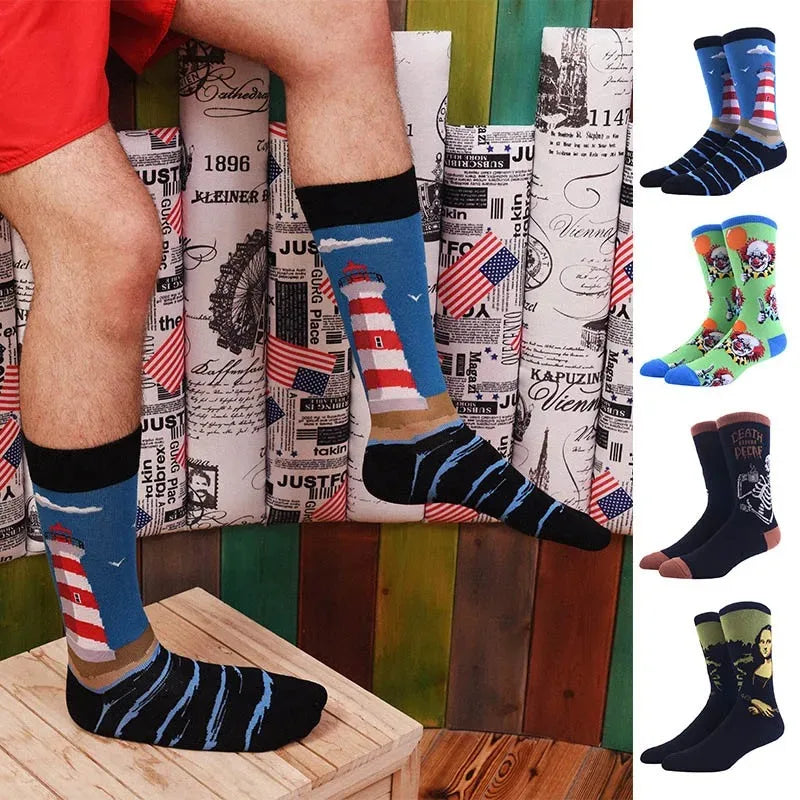 Funny Mid-Top Unisex Socks | Unique Hip Hop Shark Design