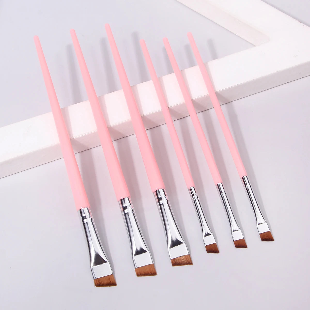 6 Pcs Professional Makeup Brush Set | Ultra-Fine Eyeliner & Eyebrow Brushes Wool Fiber 2026