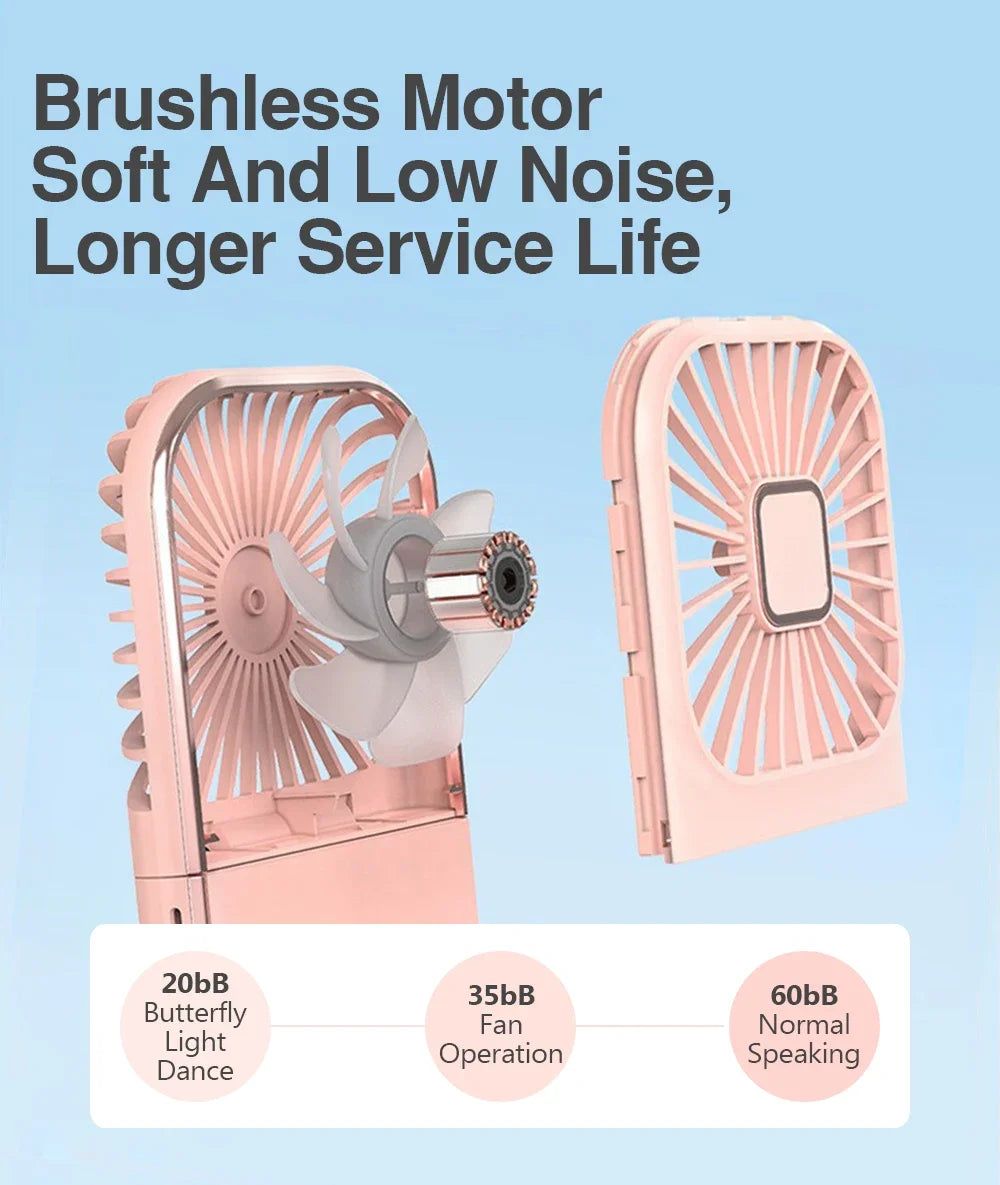 Adjustable USB Rechargeable Mini Neck Fan | Quiet Cooling Comfort