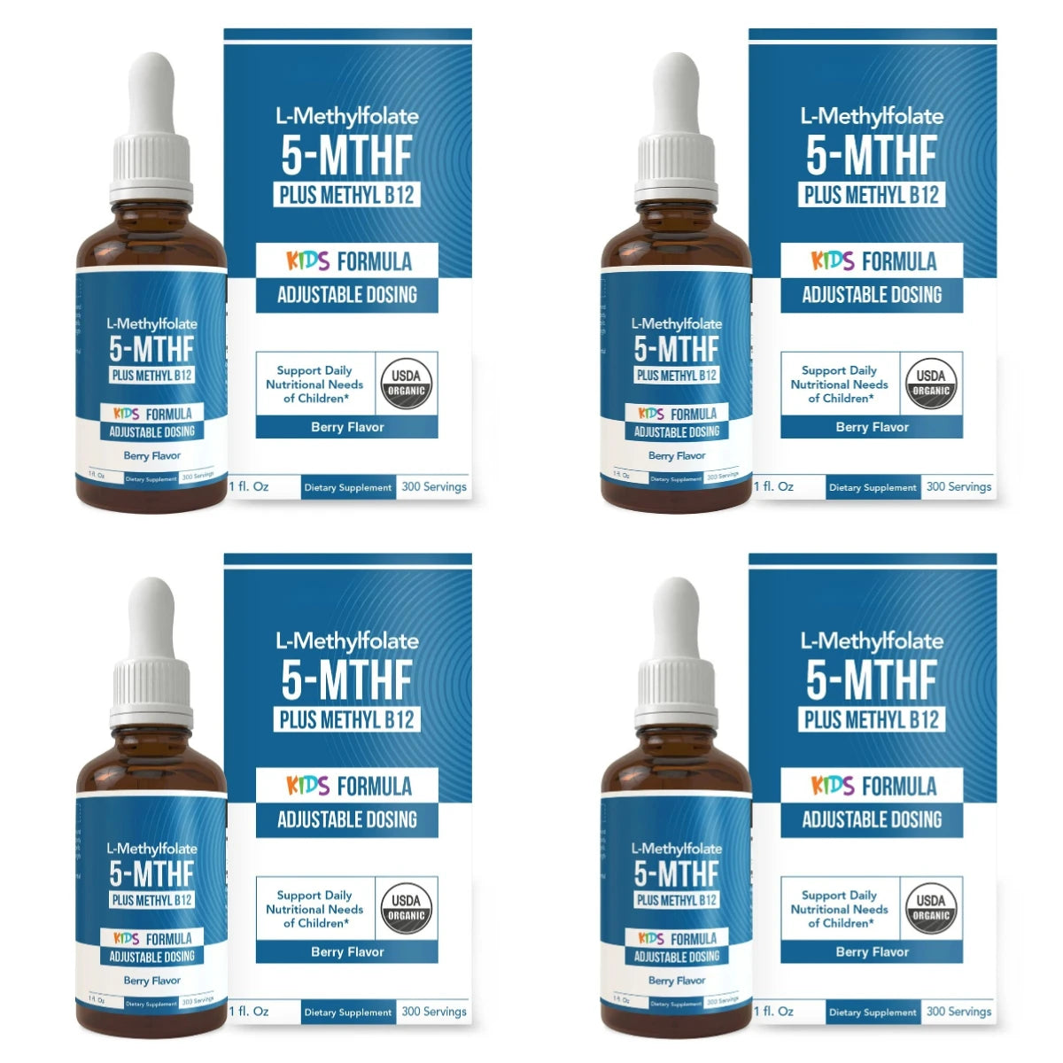 Kids L-Methylfolate Liquid Drops | Vegan Active Folate Support