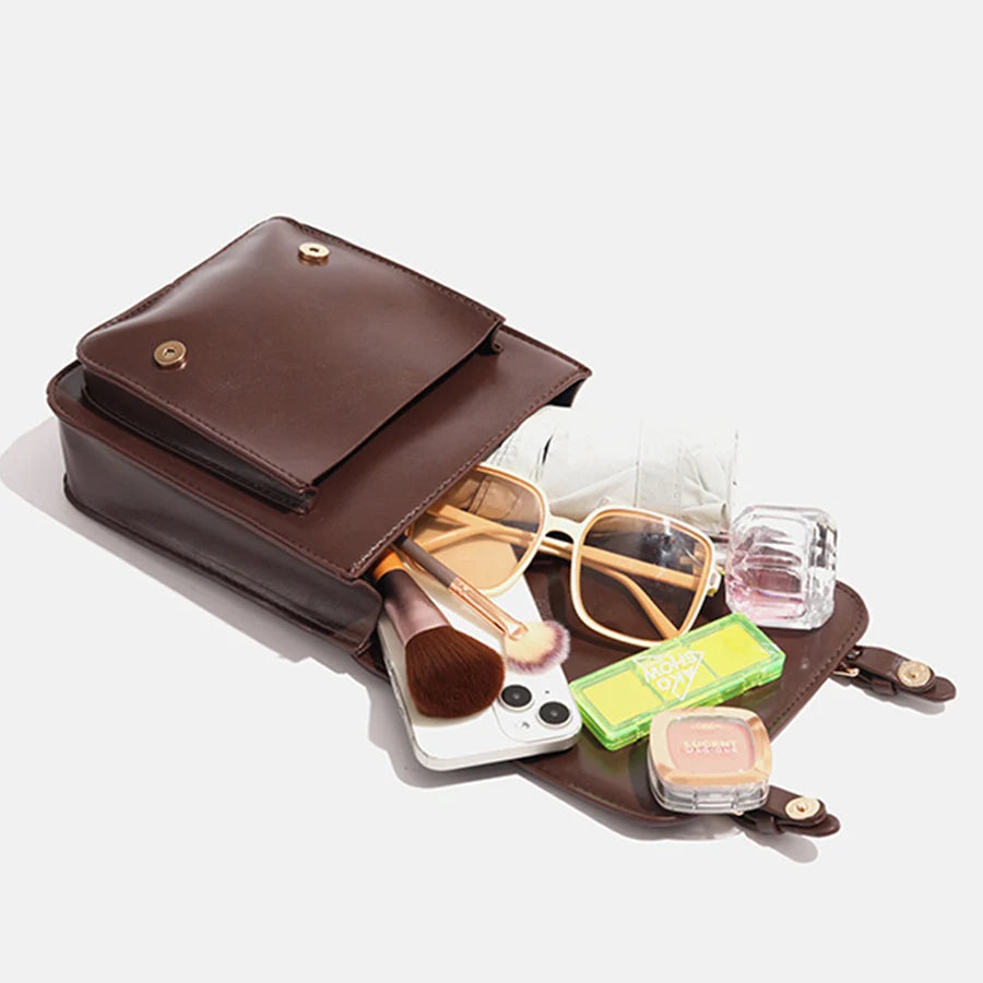 Stylish Women's Small PU Leather Crossbody Backpack | Perfect for School