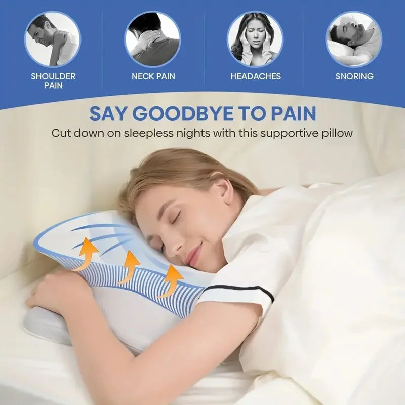 Ergonomic Memory Foam Neck Support Pillows for Pain Relief