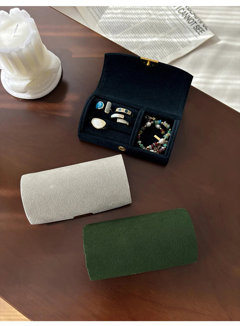 Portable Mini Jewelry Storage Box for Business Trips | Light Luxury