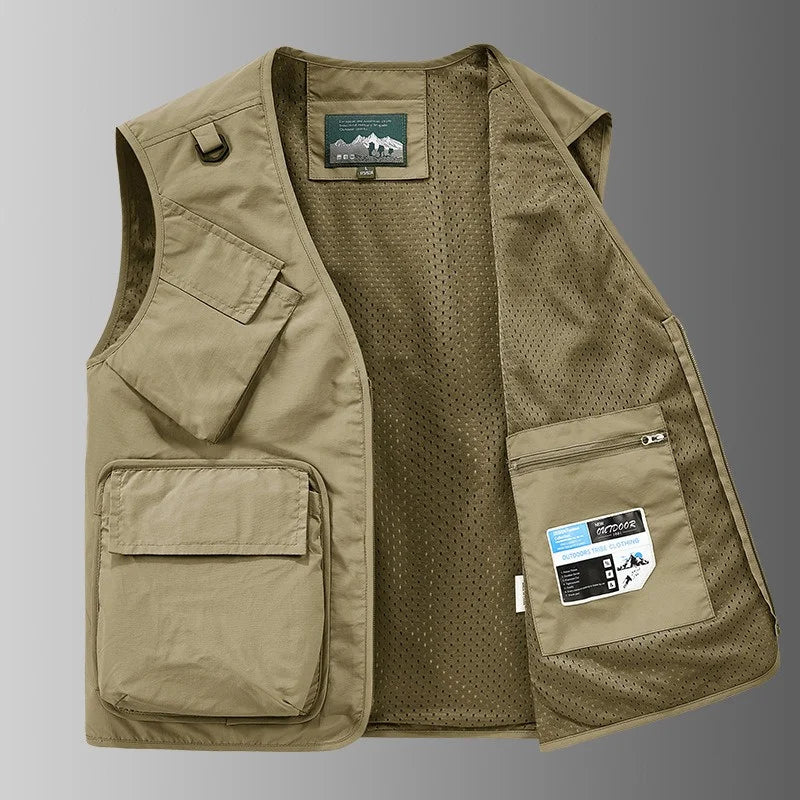 Men's Multi-Pocket Fishing Vest | Lightweight Outdoor Waistcoat