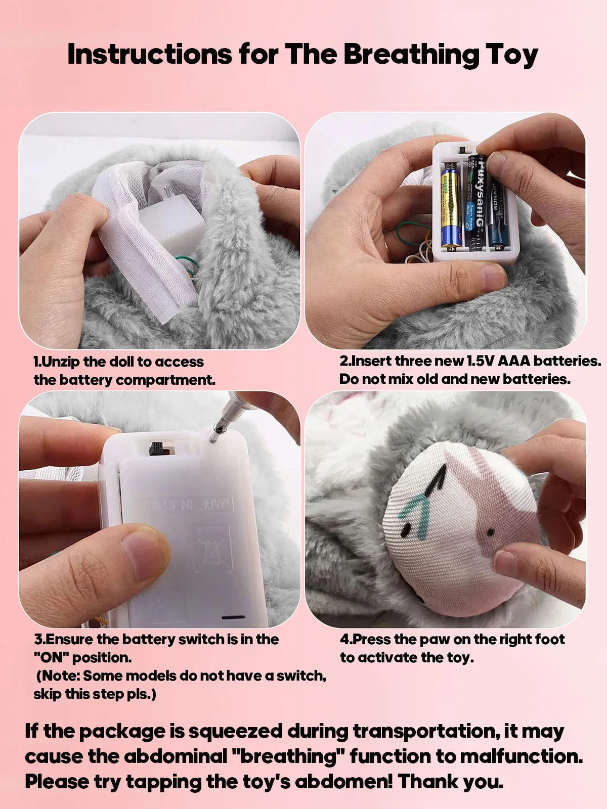 4 Modes Baby Soothing Elephant Plush Toy | Music & Light Companion