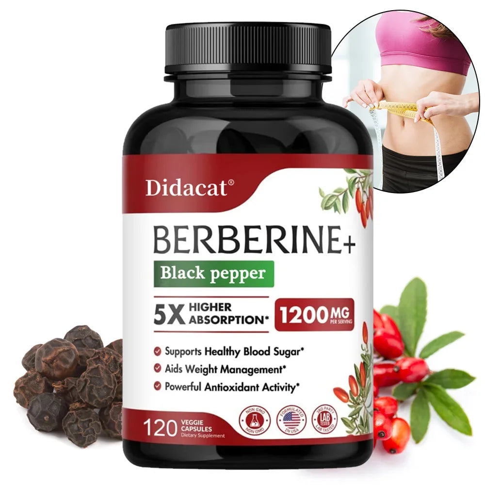 Ultra Pure Berberine Supplement 1200mg for Health Support